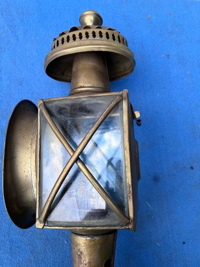Old brass coach lamp