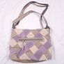 FredsBruder Lilac Purple Taupe Woven Patchwork Shearling Grain Leather Crossbody Bag Image 9