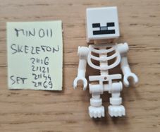 lego min011 skeleton, set minecraft 21116, 21121, 21144, 21169