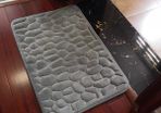 BRAND NEW Cobblestone Embossed Bathroom Bath Mat Non-slip Absorbent Carpets In Bathtub Side Floor Rug Shower Room Doormat Memory Foam Pad