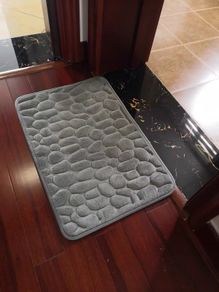 BRAND NEW Cobblestone Embossed Bathroom Bath Mat Non-slip Absorbent Carpets In Bathtub Side Floor Rug Shower Room Doormat Memory Foam Pad