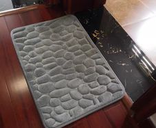 BRAND NEW Cobblestone Embossed Bathroom Bath Mat Non-slip Absorbent Carpets In Bathtub Side Floor Rug Shower Room Doormat Memory Foam Pad