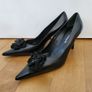 Rosanna ladies leather black dress up high heel shoes size 5 UK 38 EU NEW Image 2