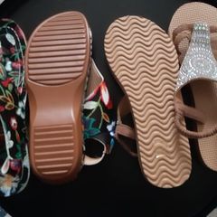 sandals new summer sandals 2.50 each   New shoes  size 6 but more like 6 and a half