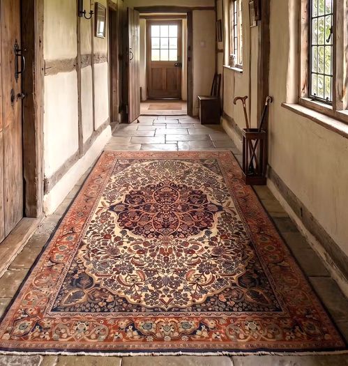 This is a nice medium sized hand knotted carpet.