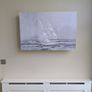 Nautical Theme Canvas Wall Art in Shades of Blue and Grey Image 2