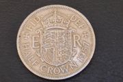 1957 Half Crown UK Coin Queen Elizabeth Shield