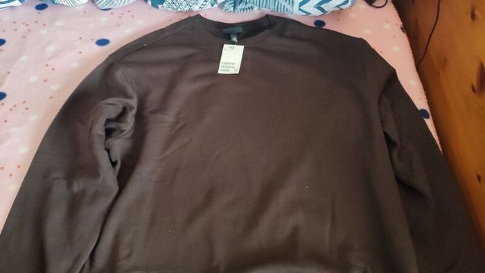 h&m  black brown loose fit medium sweatshirt men