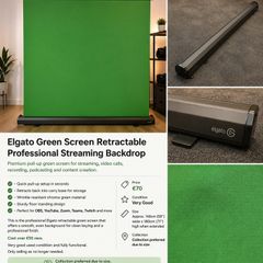 Elgato XL Green Screen Retractable Professional Streaming Backdrop