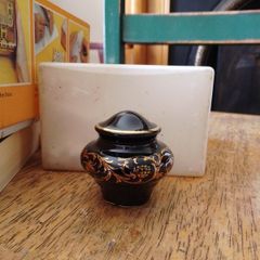 Vintage Greek solid perfume pot Gold