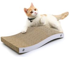 Cat Scratcher Cat Scratching Board Cardboard Cat Scratchers with Premium Scratch Textures Design Curved Shape Reversible Use Durable Scratching Pad MULTIPLE STYLES AVAILABLE, SEE PHOTOS (FREE POSTAGE)