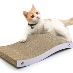 Cat Scratcher Cat Scratching Board Cardboard Cat Scratchers with Premium Scratch Textures Design Curved Shape Reversible Use Durable Scratching Pad MULTIPLE STYLES AVAILABLE, SEE PHOTOS (FREE POSTAGE)