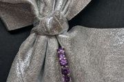 Silver and gem stones ring