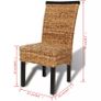 Dining Chairs 4 pcs Abaca and Solid Mango Wood Image 9