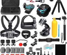 Action Cameras Accessory Set, 50-in-1 Sports Camera Accessories