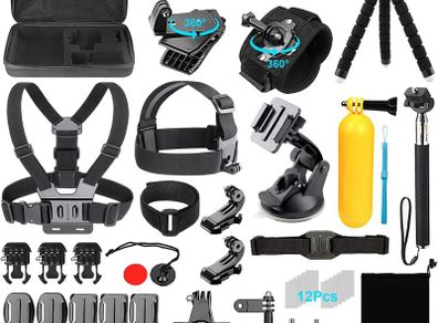 Action Cameras Accessory Set, 50-in-1 Sports Camera Accessories