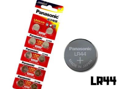 Panasonic LR44 A76 AG13 1.5V Alkaline Button Cell Batteries 10pcs