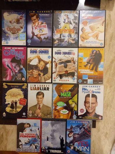 Jim Carrey Dvd Collection Bundle ace ventura truman show the mask etc