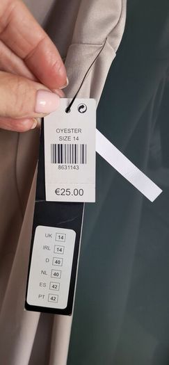 PRIMARK oyster strapless dress Sz 14UK - Bnwt Rrp 25