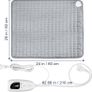 Heating pad, Electric Heat Pad with Automatic Switch-Off and 6 Temperature Levels Heating pad for Back Neck Shoulder Belly Heating Technology - Machine Washable. (20" x 24", Silver Gray) Image 5