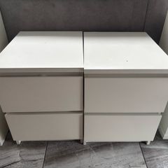 2x IKEA Malm 2 Drawer Unit