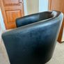 Black Leather Armchair Image 2
