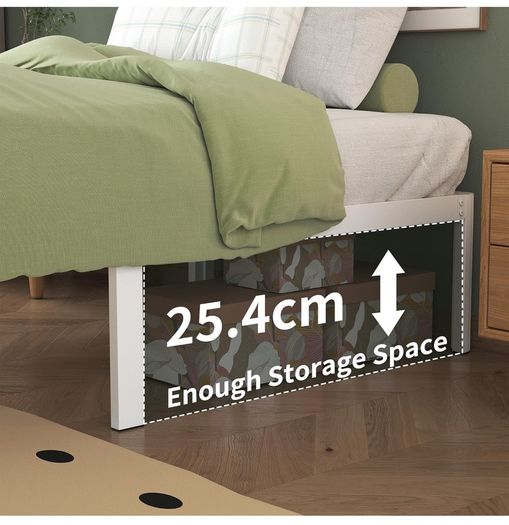 King Size Bed Frame 30.5 cm High with Rounded Corner Legs
