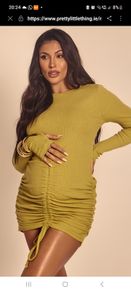 plt chartreuse maternity bodycon dress