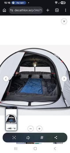 3 man pop up fresh and black 2 second tent