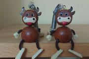 2 wooden Swiss cows - please read full ad