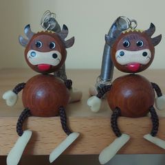 2 wooden Swiss cows - please read full ad