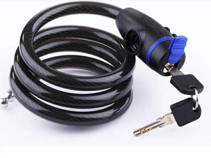 Bike lock coil with mounting bracket
