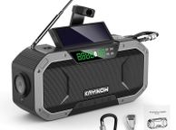 main image for ad Emergency Solar Hand Crank Radio 5000mAh Power Bank Charger Flash Light Outdoor Camping Survival Radio outdoor survival