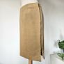 Vintage Jigsaw camel wool mini skirt brass zip Made in Italy UK size 12-14 Image 4