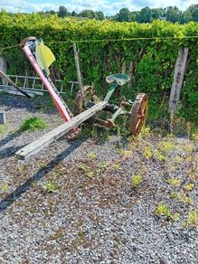 Vintage horse drawn mower