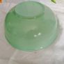 Early Pyrex, mixing bowl, measuring bowl, vintage green glass, Jadite Image 3