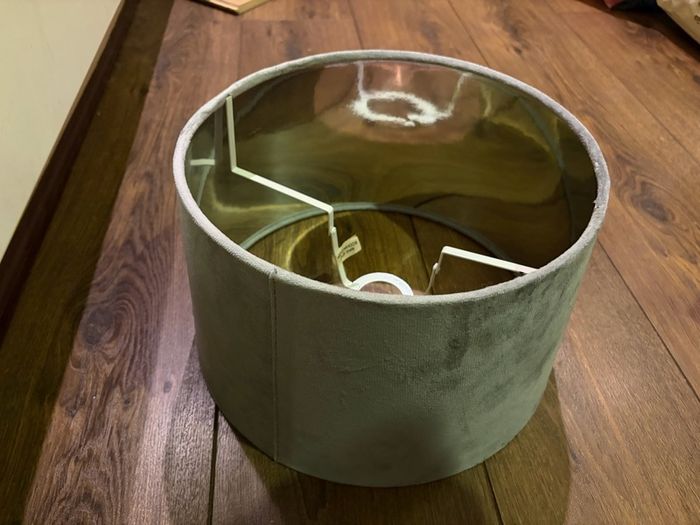 Excellent condition, Grey Suede Lampshade