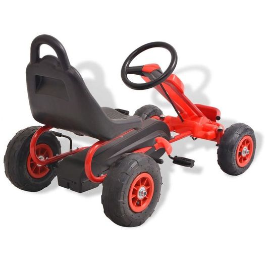 Pedal Go-Kart with Pneumatic Tyres Red