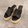 New Women shoes sandals SchuhValeta Wedge in Black Image 3