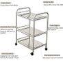 Stainless Steel 3/4 Tier Trolley Cart Wheels Utility Shelf Storage Rack Kitchen Cart Serving Salon BBQ For Hotels Restaurants C(60 32 96cm 4 Tier) Image 7