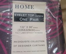 Eyelet Curtains 130 Wide x 90 Length