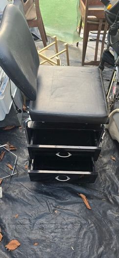 Pedicure chair x 2 therapist seats x 2  chair tables x 2