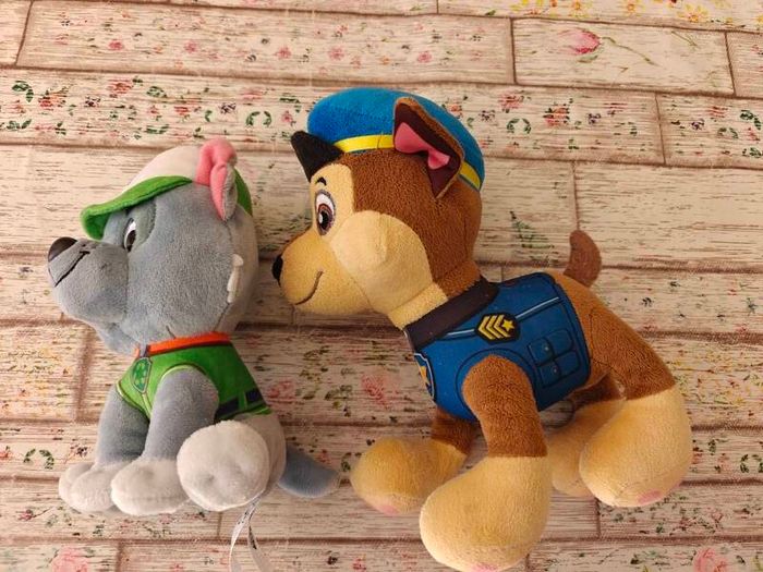 paw patrol teddies Chase and Marshall