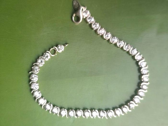 Sterling silver tennis bracelet
