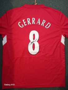 Signed Liverpool Steven Gerrard Istanbul 2005 Shirt