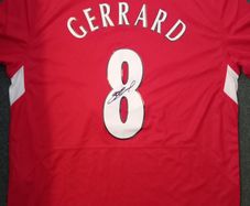Signed Liverpool Steven Gerrard Istanbul 2005 Shirt