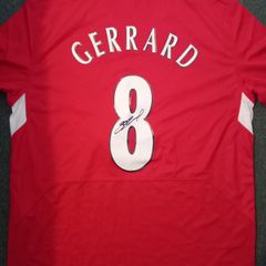 Signed Liverpool Steven Gerrard Istanbul 2005 Shirt