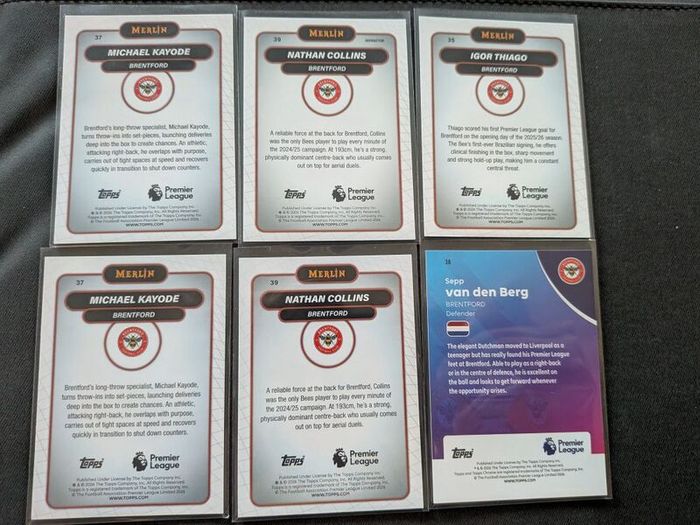 Brentford Topps 2026 Topps Chrome Topps Merlin Topps Premier League