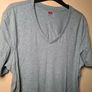 Levis V Neck Grey Cotton T Shirt Size Xl Extra Large Image 5