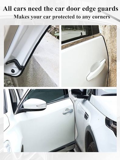 NEW SALE | Car Door Edge Protector Black 13Ft(4M) No Glue Car Door Edge Guard Rubber U Shape Car Trim Door Protectors Edge Guards for Most Car